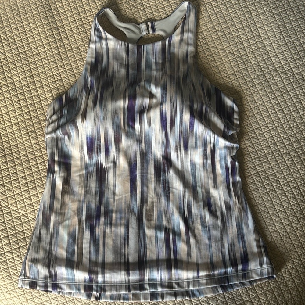 NWT Athleta tankini in grey abstract 40 D/DD